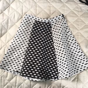 Nasty Gal black and white structured circle skirt